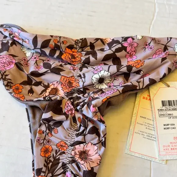Maaji Ditsy Sunny Tie Side Bikini Bottom Floral Women Large NWT - Picture 5 of 8